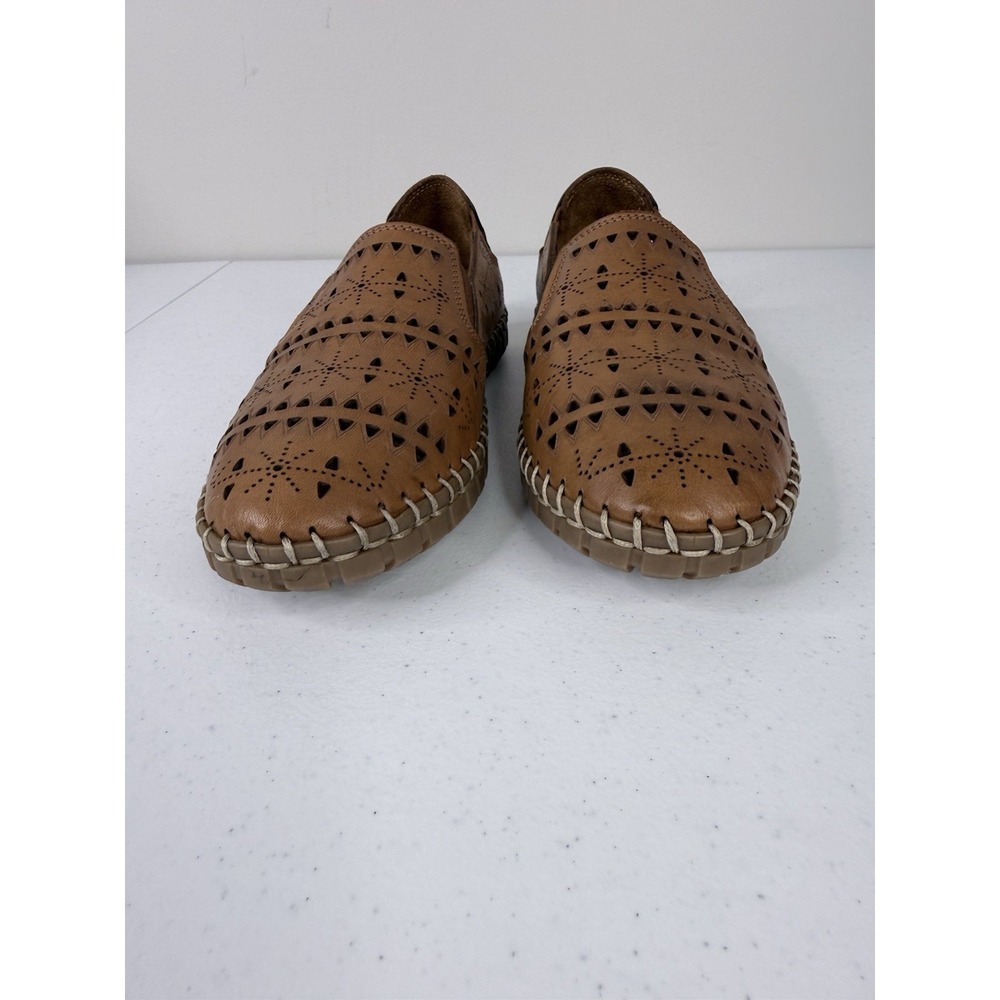 Miz Mooz Nyla Slip On Shoes Perforated Cut Outs Brown Woman's Size 36 US 5.5 - Picture 6 of 9